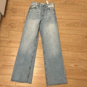 Zara Wide leg high rise jeans